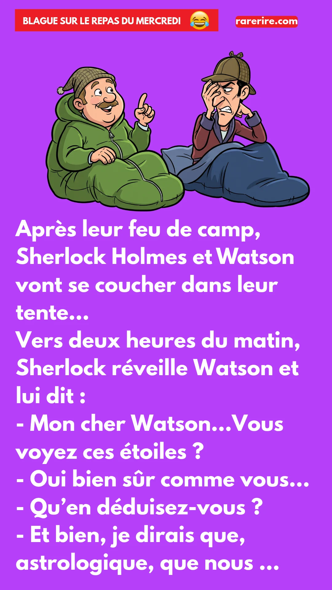 BLAGUE SUR ÉLÉMENTAIRE MON CHER WATSON !