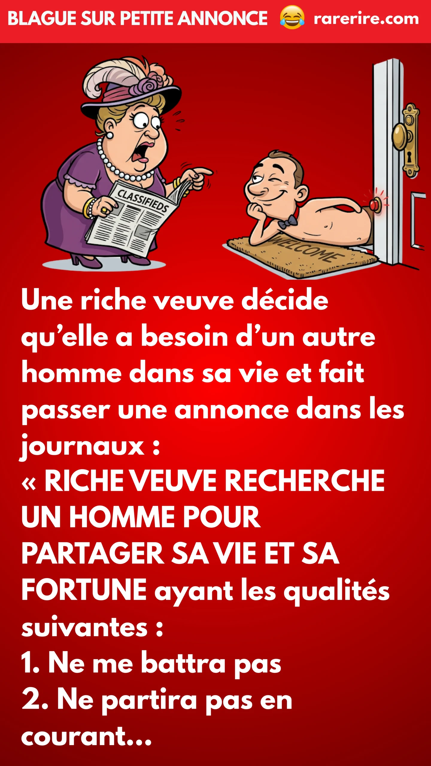 BLAGUE SUR PETITE ANNONCE