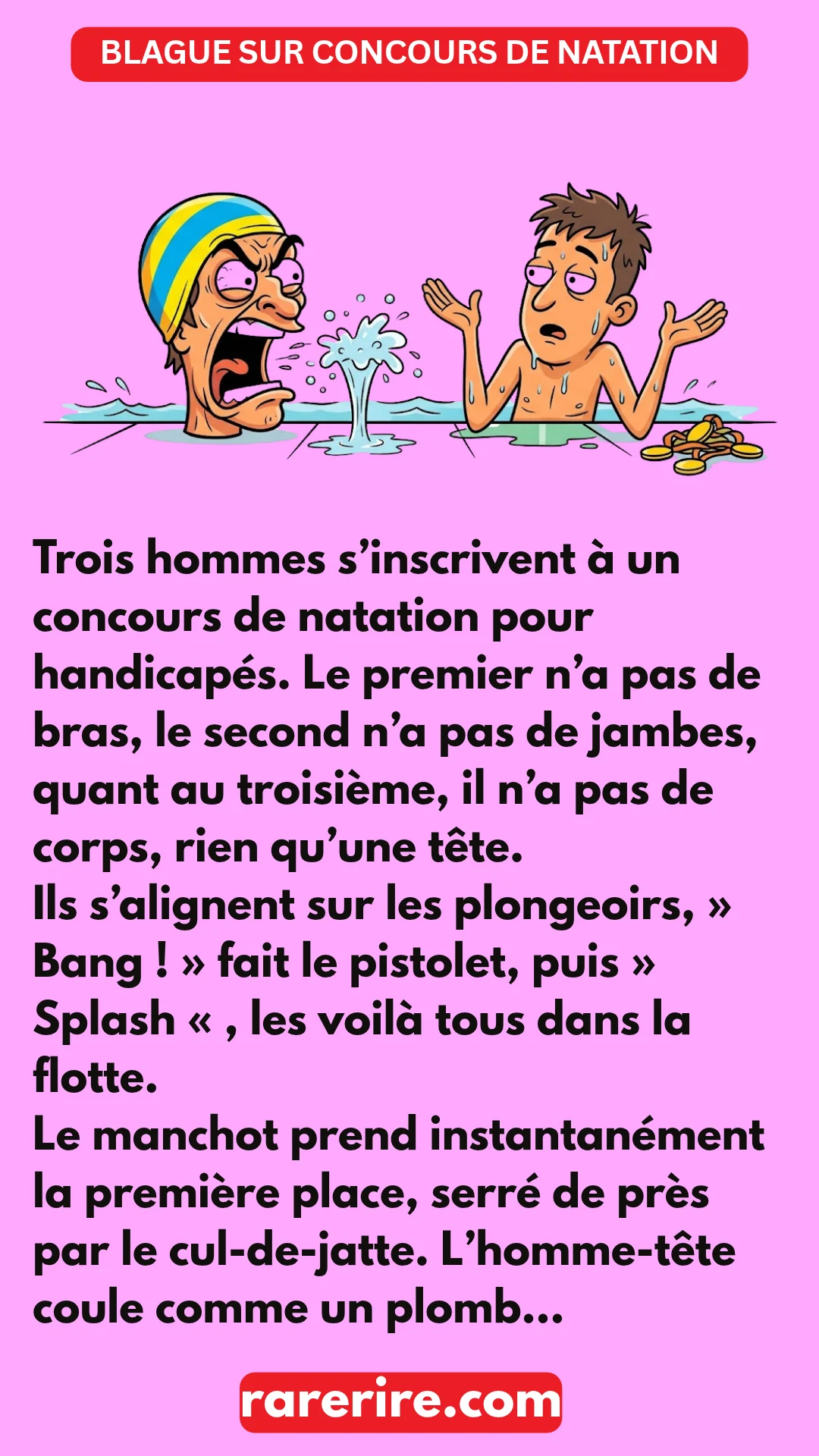 BLAGUE SUR CONCOURS DE NATATION