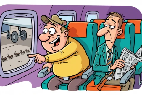 BLAGUE SUR EN AVION