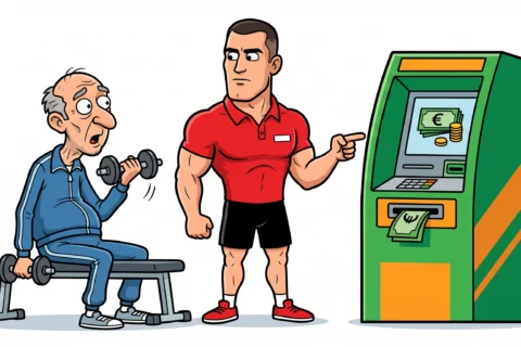 BLAGUE SUR EN SALLE DE GYM.