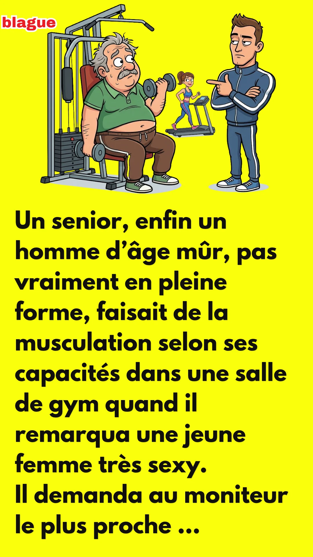BLAGUE SUR EN SALLE DE GYM. 