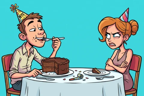BLAGUE SUR LA PART DE GATEAU