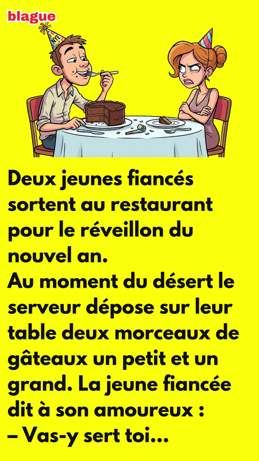 BLAGUE SUR LA PART DE GATEAU