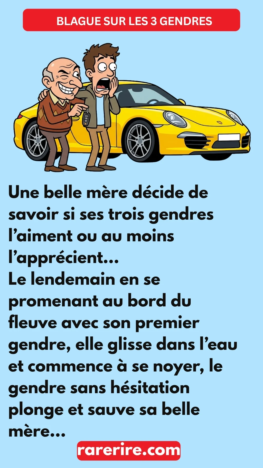 BLAGUE SUR LES 3 GENDRES