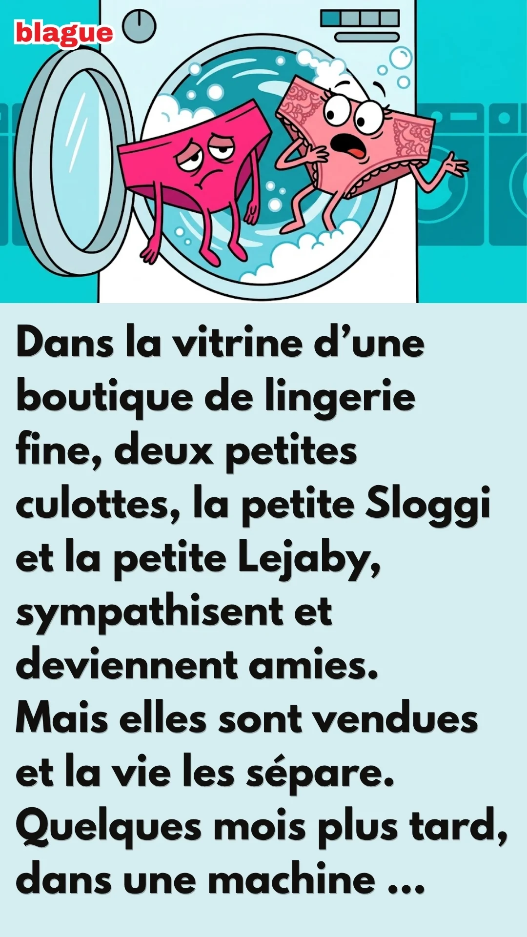 BLAGUE SUR LES PETITES CULOTTES