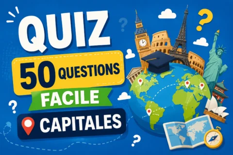 Quiz de 50 questions – Niveau facile : Les capitales du monde